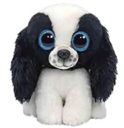 PELUCHE TY BEANIE BOOS - SISSY LE CHIEN ÉPAGNEUL NOIR ET BLANC PETIT 6